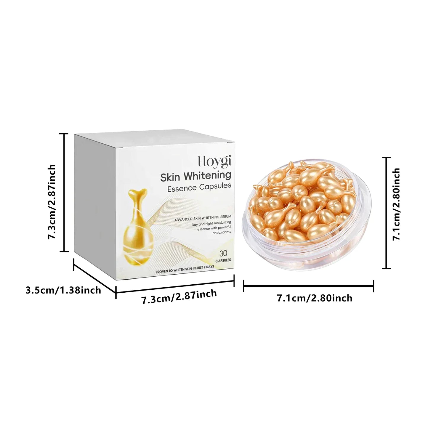 30 capsulas iluminadoras con vitamina E ¡Hidratantes, blanqueadoras y reafirmantes!