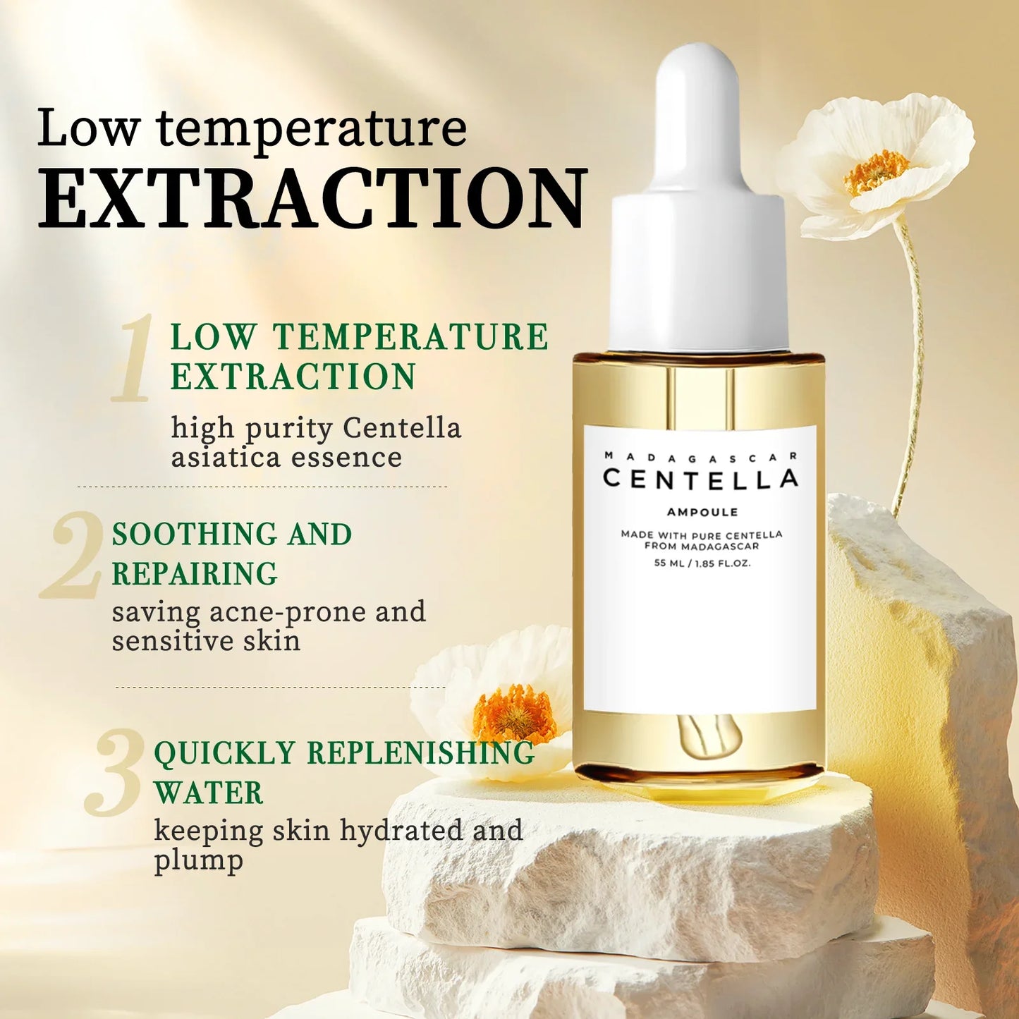 Serum facial Centella de 55ml. ¡Reparacion y calmante instantaneo! Pieles sensibles