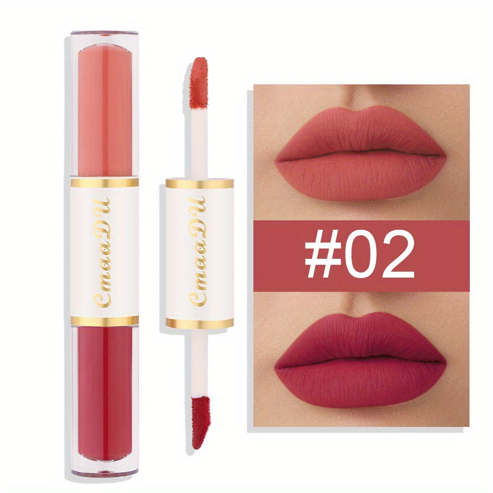 Lip Gloss de doble punta. Brillo labial y mate aterciopelado