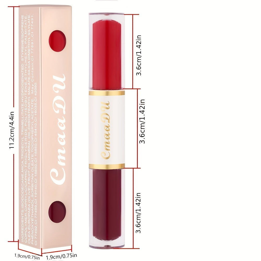 Lip Gloss de doble punta. Brillo labial y mate aterciopelado