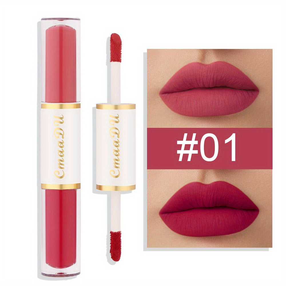 Lip Gloss de doble punta. Brillo labial y mate aterciopelado