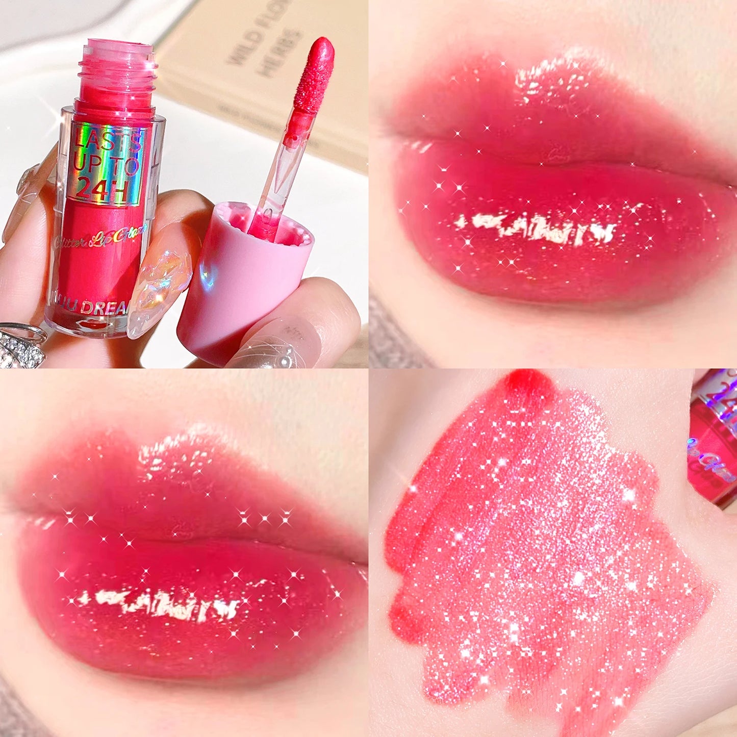 Lip Gloss ¡Acabado espejo con brillo de agua, hidratación absoluta