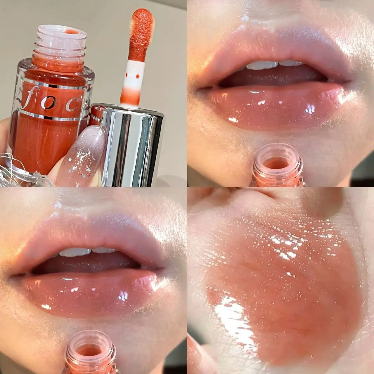 ¡Lip gloss hidratación duradera y dificil de desprender!