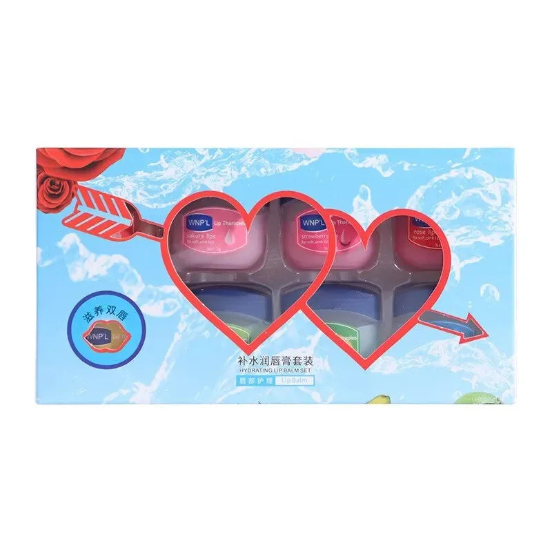 Set de 4/6/8 bálsamos labiales hidratantes.