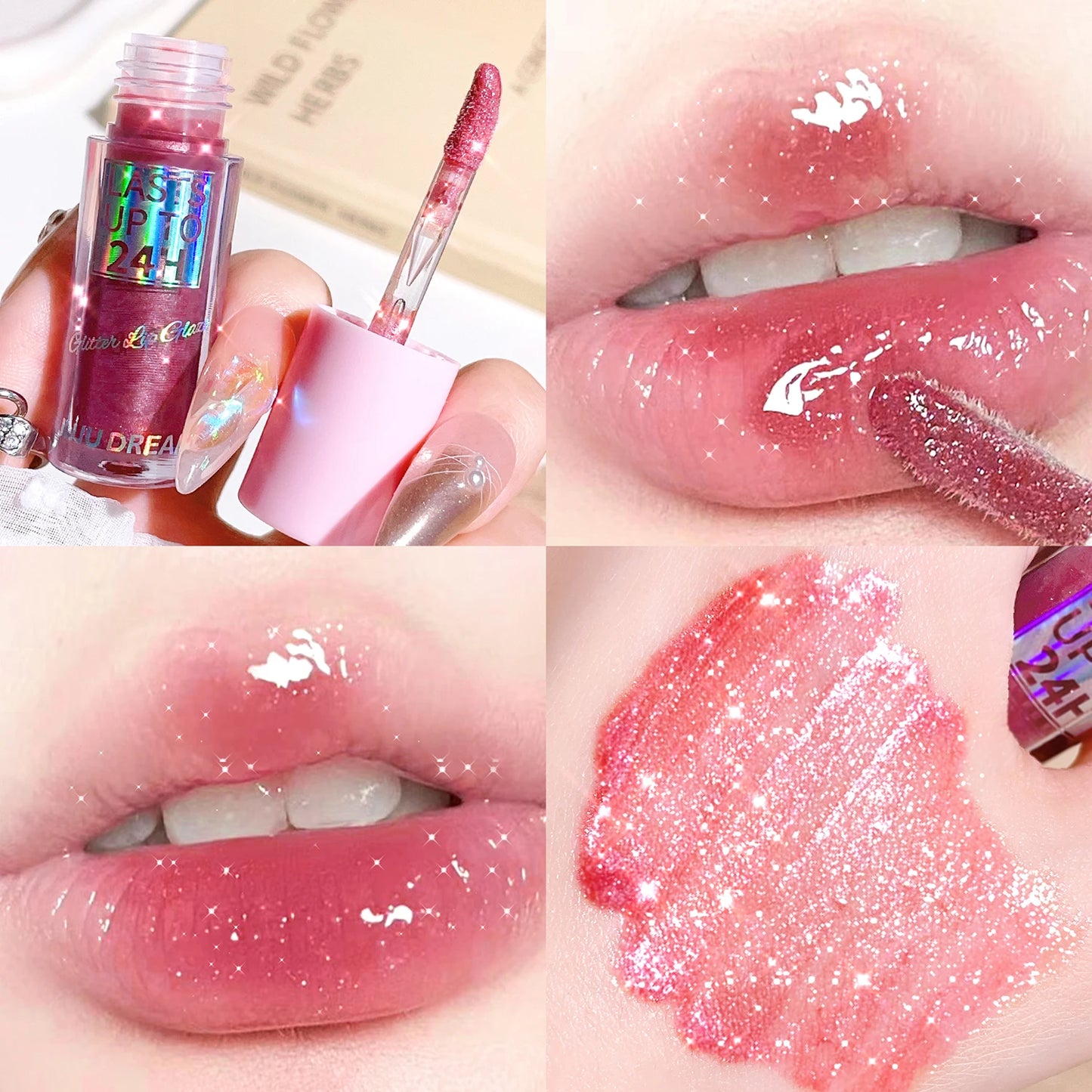 Lip Gloss ¡Acabado espejo con brillo de agua, hidratación absoluta