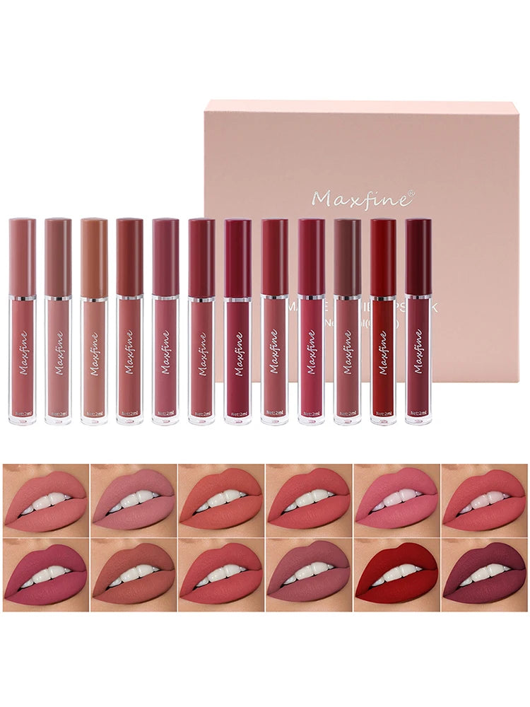 Set 6 Labiales Mate – Larga Duración, Waterproof y Sin Transferencia
