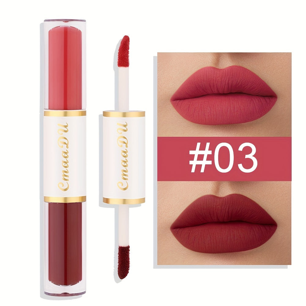 Lip Gloss de doble punta. Brillo labial y mate aterciopelado