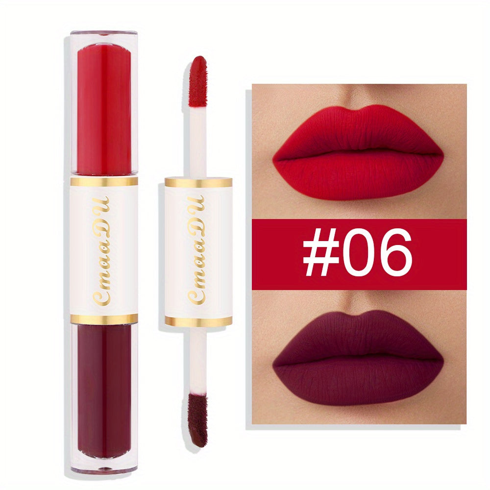 Lip Gloss de doble punta. Brillo labial y mate aterciopelado
